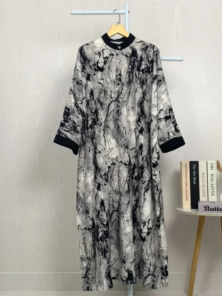 [READY STOCK]ASAYA Gaun gaya elegan kasual lengan panjang dengan