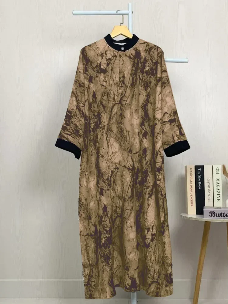 [READY STOCK]ASAYA Gaun gaya elegan kasual lengan panjang dengan