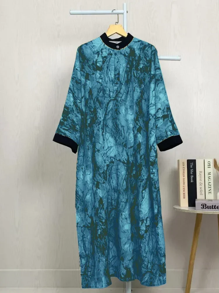 [READY STOCK]ASAYA Gaun gaya elegan kasual lengan panjang dengan