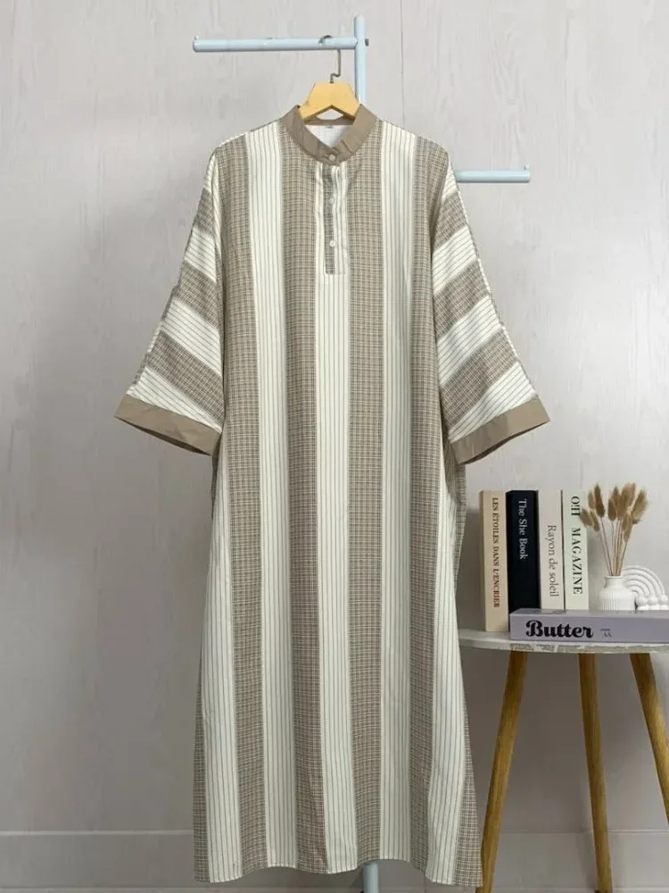 ASAYA Gaun gaya elegan kasual lengan panjang dengan