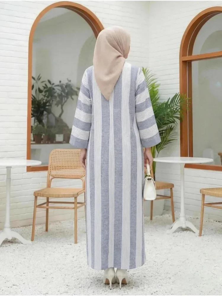 ASAYA Gaun gaya elegan kasual lengan panjang dengan