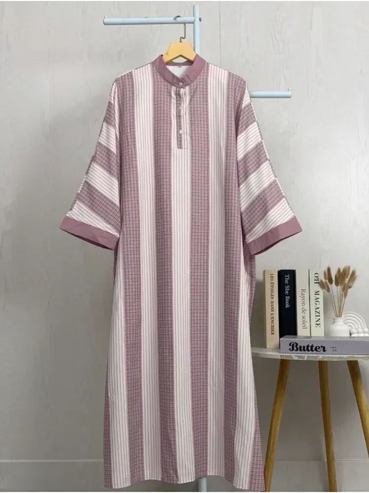 ASAYA Gaun gaya elegan kasual lengan panjang dengan