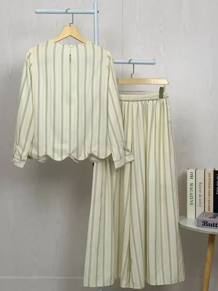 ASAYA Setelan dua potong gaya modis tanpa lengan dengan motif cetak unik terbaru + celana panjang kekinian