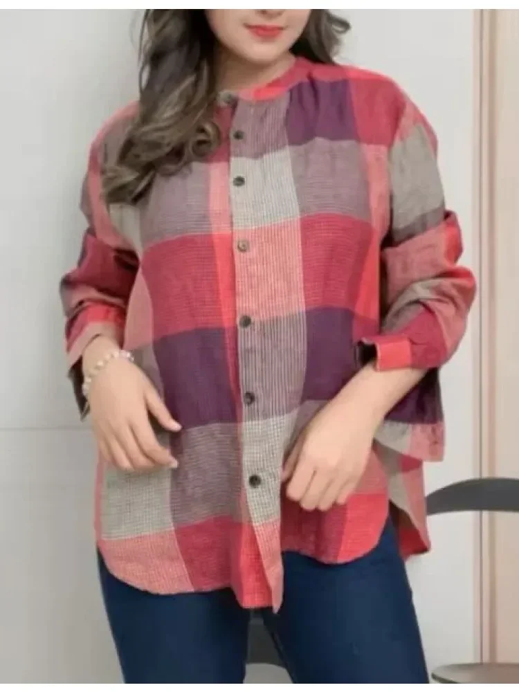[DISKON KILAT]ASAYA Atasan kemeja lengan panjang dengan gaya kasual