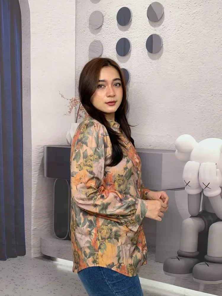 [NEW]FADFAD Fashion new temperament print thin sunscreen shirt women loose slim this year's popular shirt