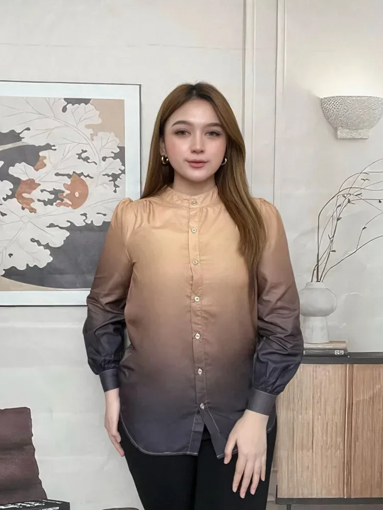 [READY STOCK]FADFAD Fashion new temperament print thin sunscreen shirt women loose slim this year's popular shirt