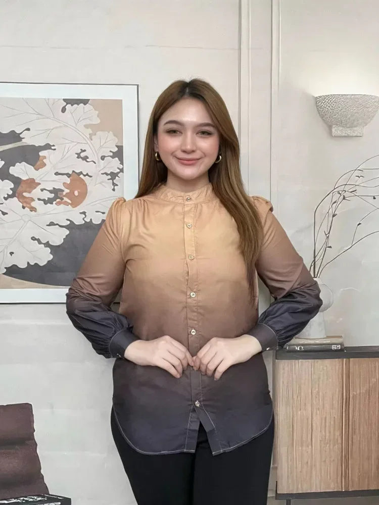 [READY STOCK]FADFAD Fashion new temperament print thin sunscreen shirt women loose slim this year's popular shirt