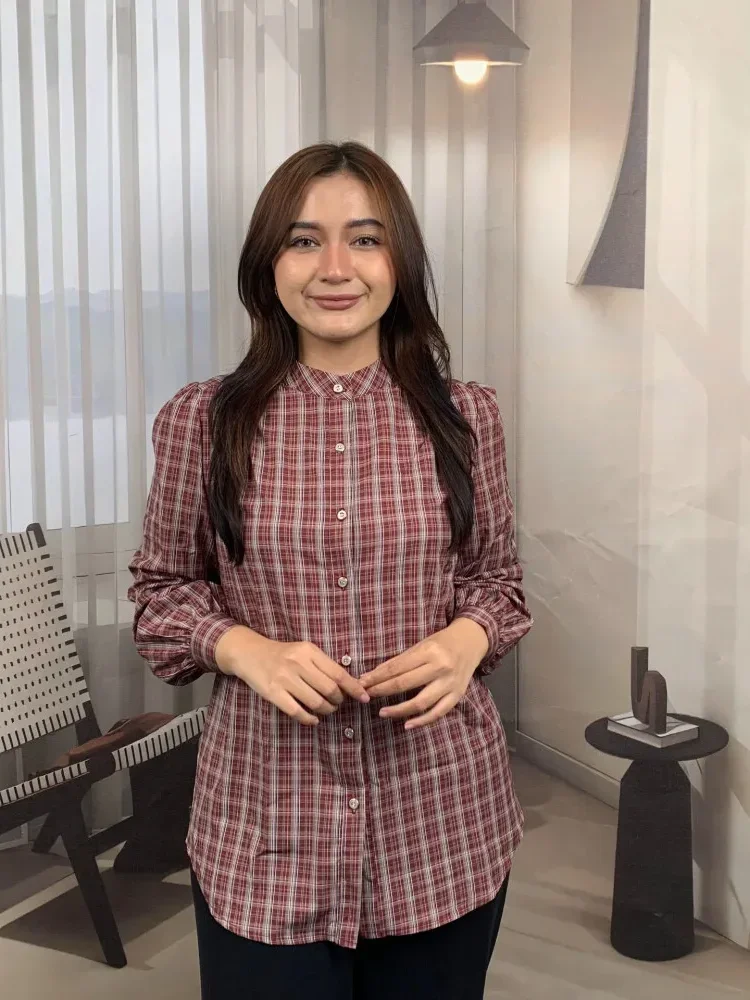 [DISKON KILAT]FADFAD Fashion new temperament print thin sunscreen shirt women loose slim this year's popular shirt