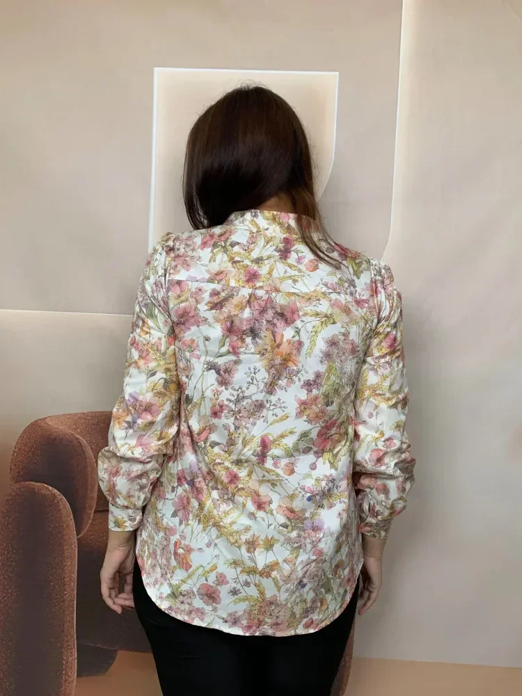 [DISKON KILAT]FADFAD Fashion new temperament print thin sunscreen shirt women loose slim this year's popular shirt