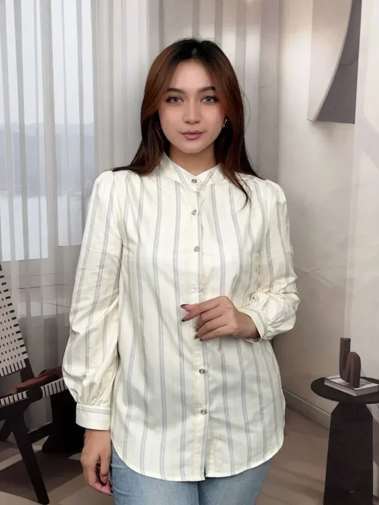 [DISKON KILAT]FADFAD Fashion new temperament print thin sunscreen shirt women loose slim this year's popular shirt