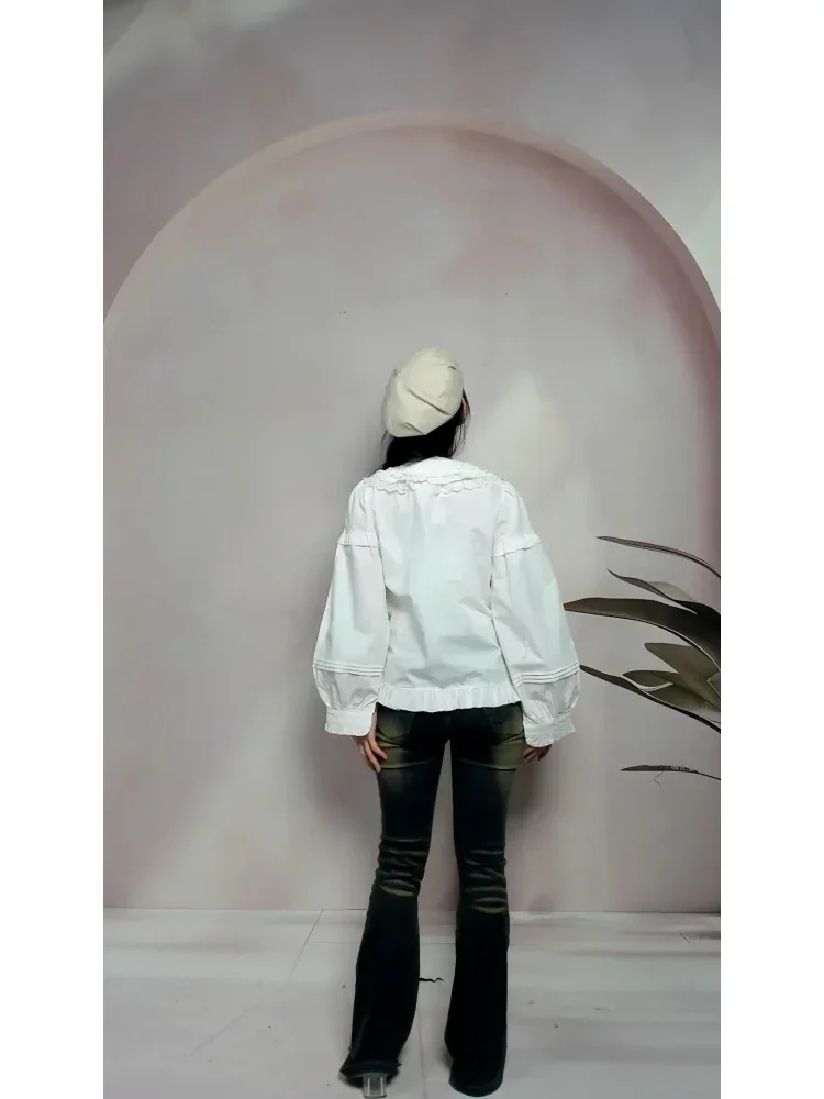 CHICMORE Korean-style design long-sleeved printed shirt