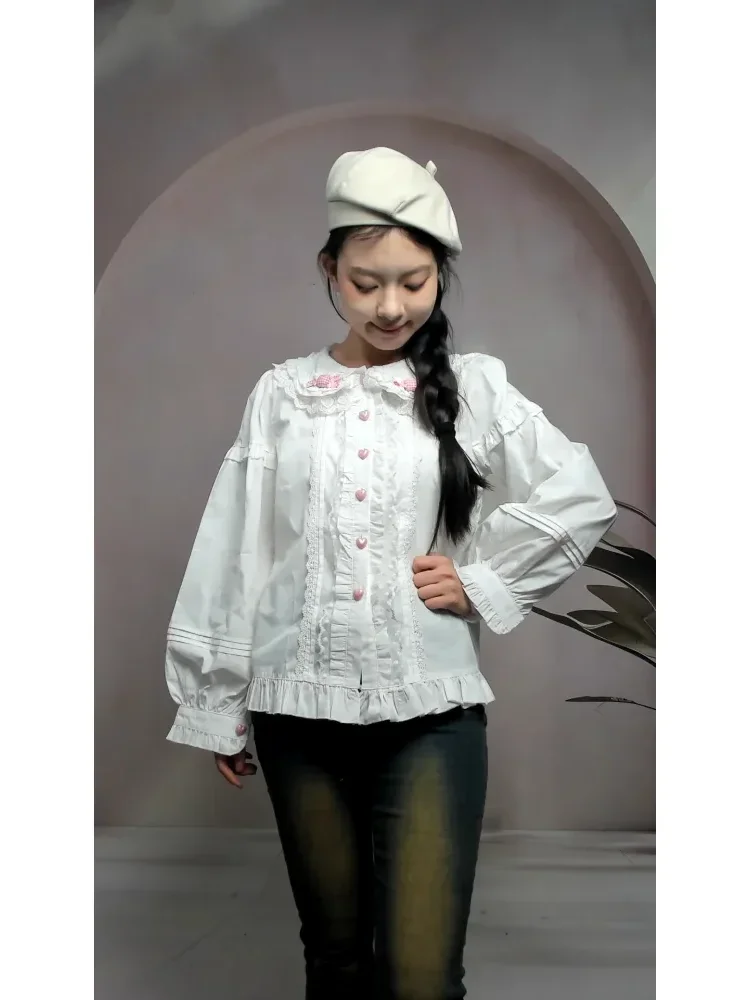 CHICMORE Korean-style design long-sleeved printed shirt