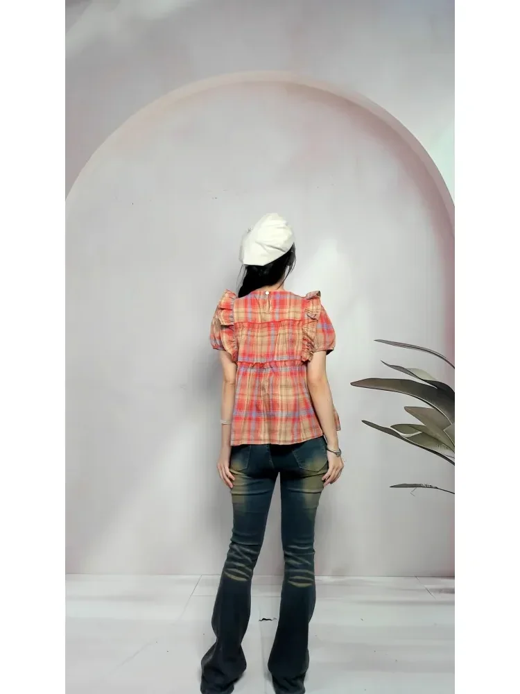 [DISKON KILAT]CHICMORE Korean-style design long-sleeved printed shirt