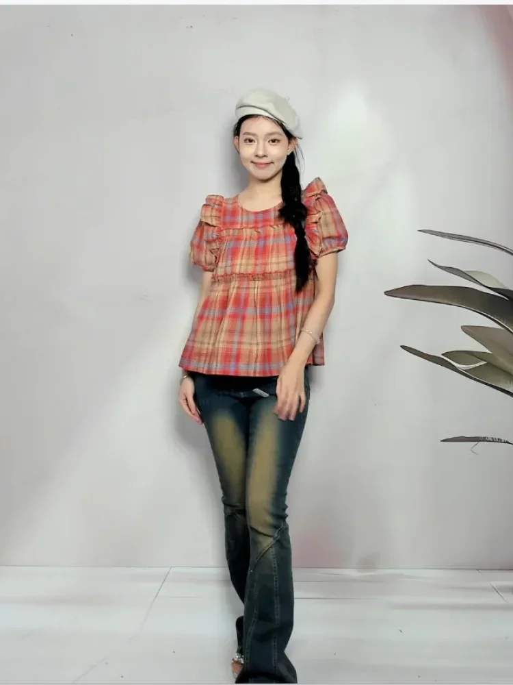 [DISKON KILAT]CHICMORE Korean-style design long-sleeved printed shirt