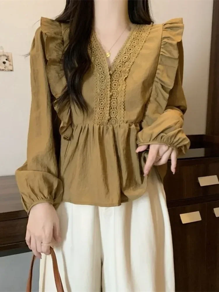 CHICMORE Korean-style design long-sleeved printed shirt