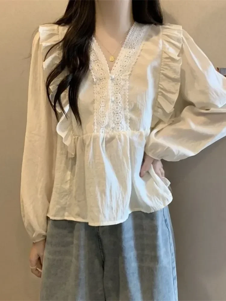 CHICMORE Korean-style design long-sleeved printed shirt
