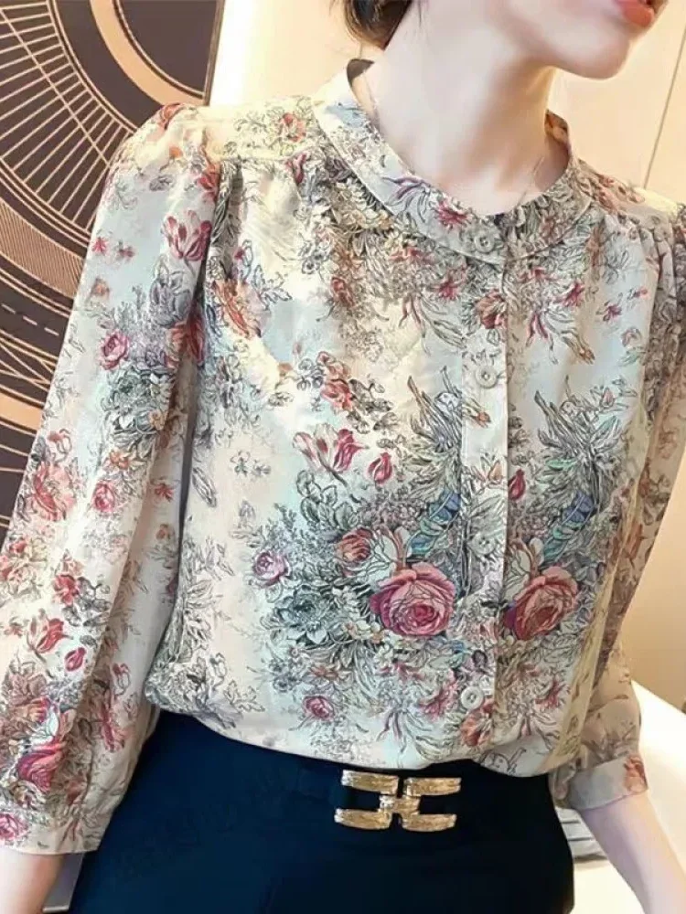 FADFAD Floral shirt women's loose and cool spring and summer breathable shirt trendy shirt top