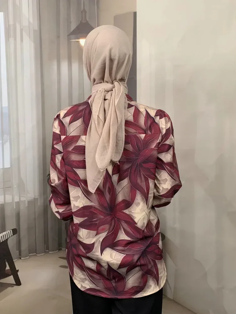 [DISKON KILAT]FADFAD Fashion new temperament print thin sunscreen shirt women loose slim this year's popular shirt