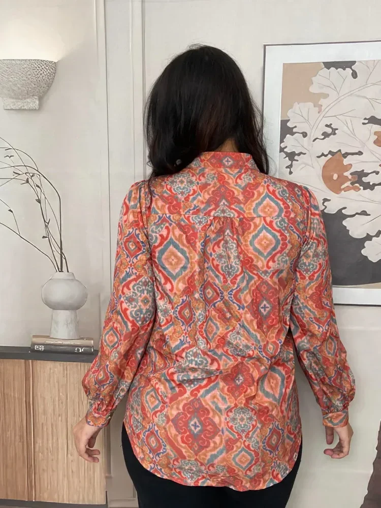 FADFAD Fashion new temperament print thin sunscreen shirt women loose slim this year's popular shirt