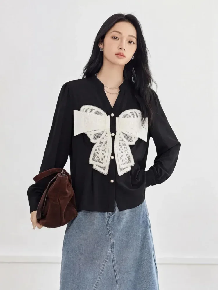 FADFAD Blus v-neck baru yang elegan dan bergaya