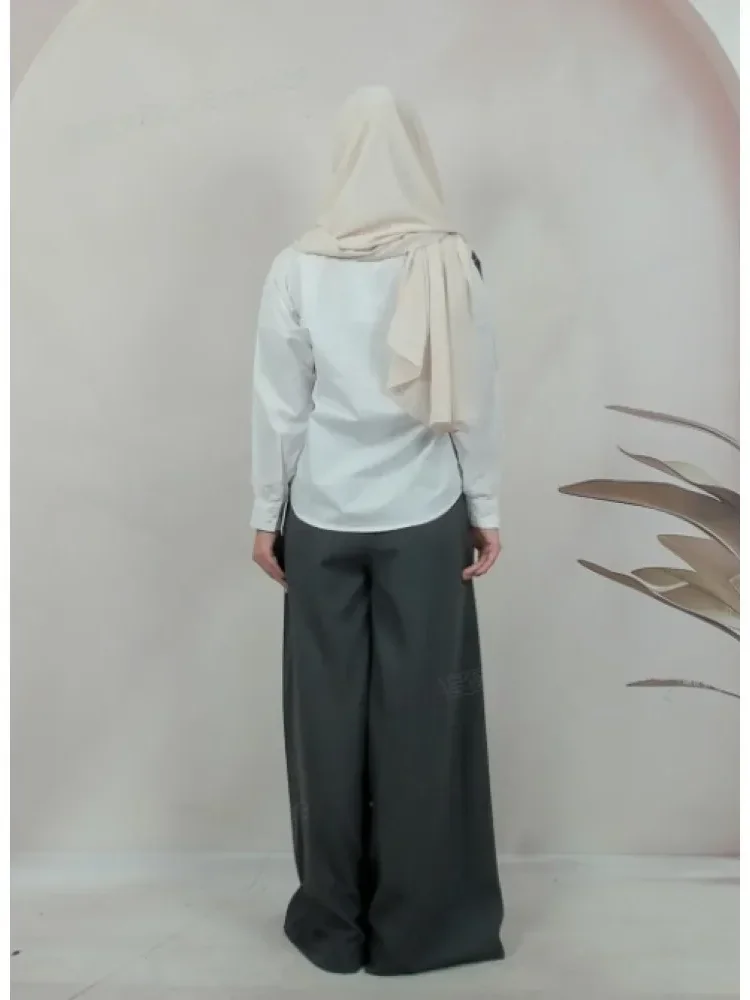 [DISKON KILAT]CHICMORE Atasan kemeja casual lengan panjang bergaris warna kontras kekinian korean style