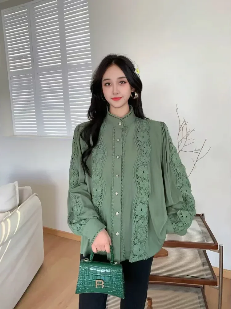 [NEW]CHICMORE Kemeja lengan panjang model longgar warna solid gaya casual