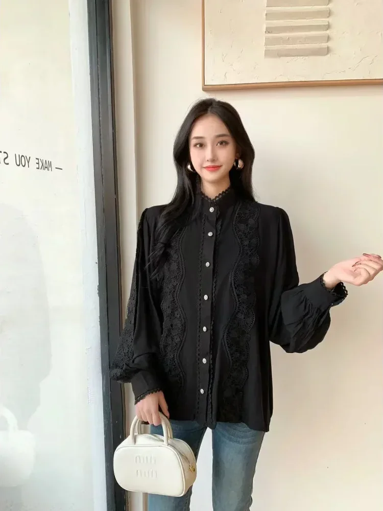 [NEW]CHICMORE Kemeja lengan panjang model longgar warna solid gaya casual