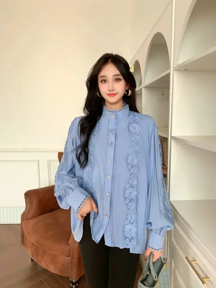 [NEW]CHICMORE Kemeja lengan panjang model longgar warna solid gaya casual