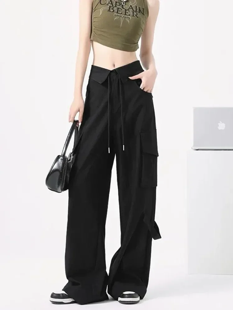 [NEW]CHICMORE Celana panjang pinggang ramping gaya cargo terbaru