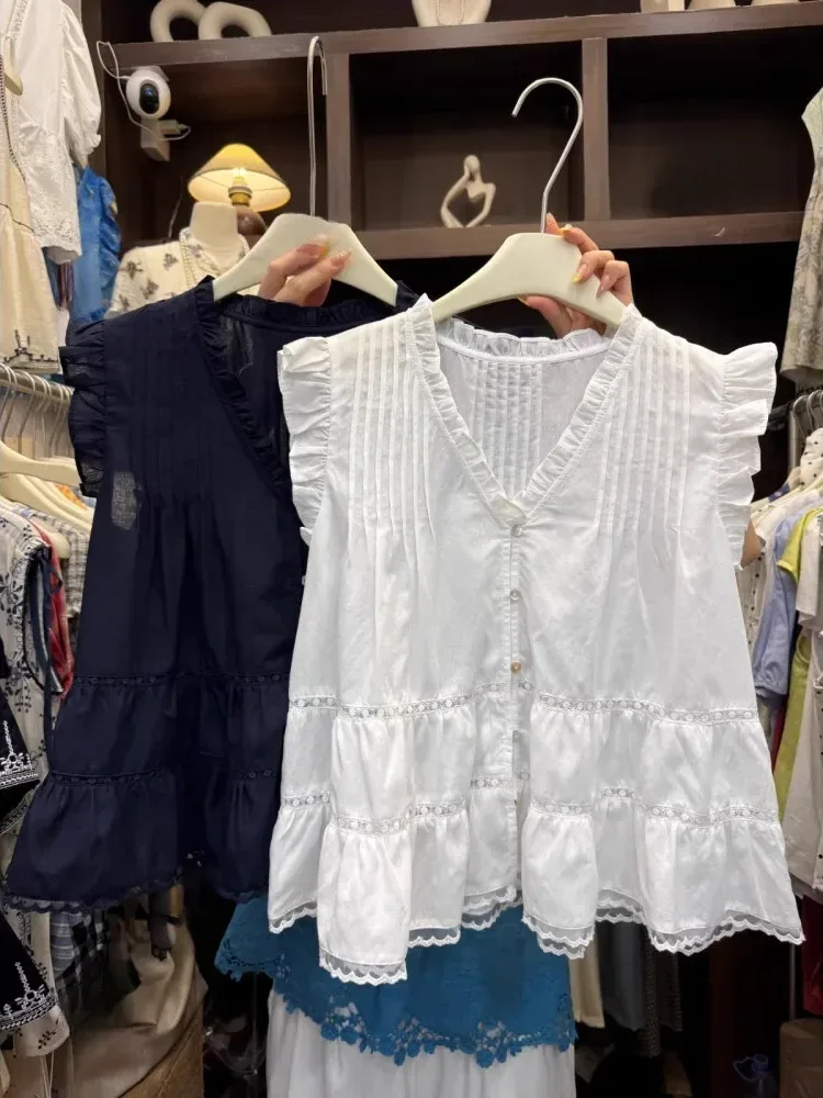 [DISKON KILAT]CHICMORE Atasan kemeja wanita elegan korean style dengan kerah v neck dan tanpa lengan