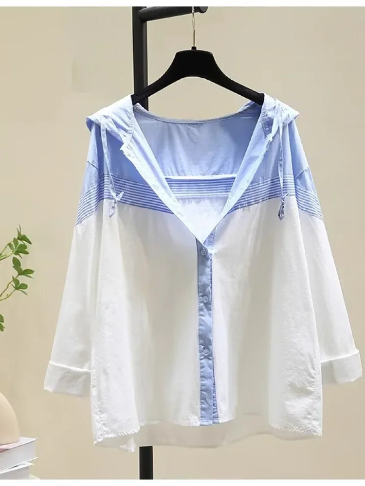 [NEW]CHICMORE Atasan wanita kekinian gaya baru kancing aktif sebaris dan lengan panjang