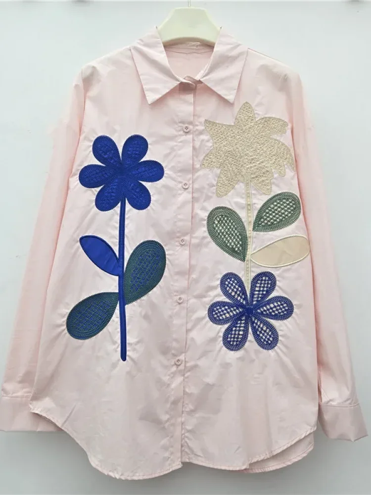 [NEW]CHICMORE Atasan kemeja wanita model unik trendi dengan lengan panjang dan saku cantik