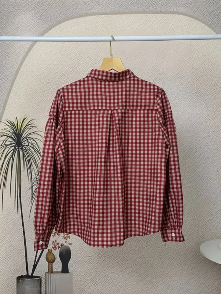 [NEW]CHICMORE Kemeja lengan panjang  atasan longgar ceruk trendi