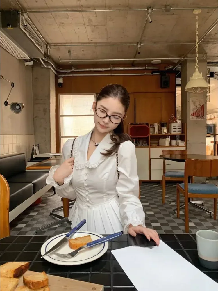 [READY STOCK]CHICMORE Atasan kemeja model lipit dengan kancing aktif sebaris bergaya elegan baru warna solid