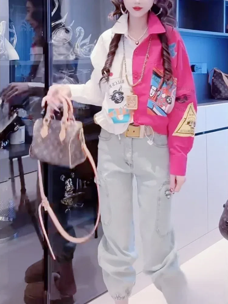 [NEW]CHICMORE Atasan kemeja gaya modis lengan panjang untuk wanita