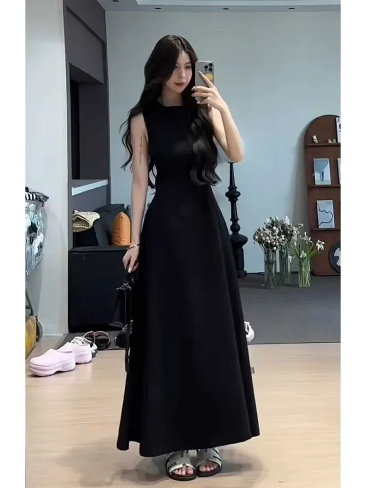 [NEW]CHICMORE Gaun panjang tanpa lengan model a-line yang mewah