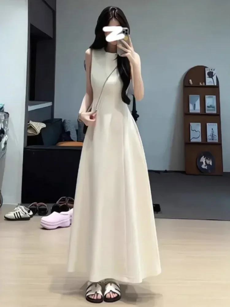 [NEW]CHICMORE Gaun panjang tanpa lengan model a-line yang mewah