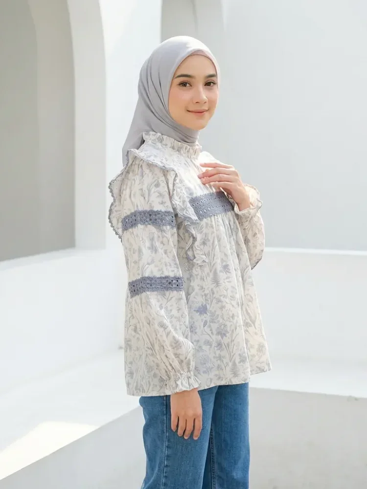 CHICMORE Atasan kemeja lengan panjang gaya korea kasual model baru untuk wanita