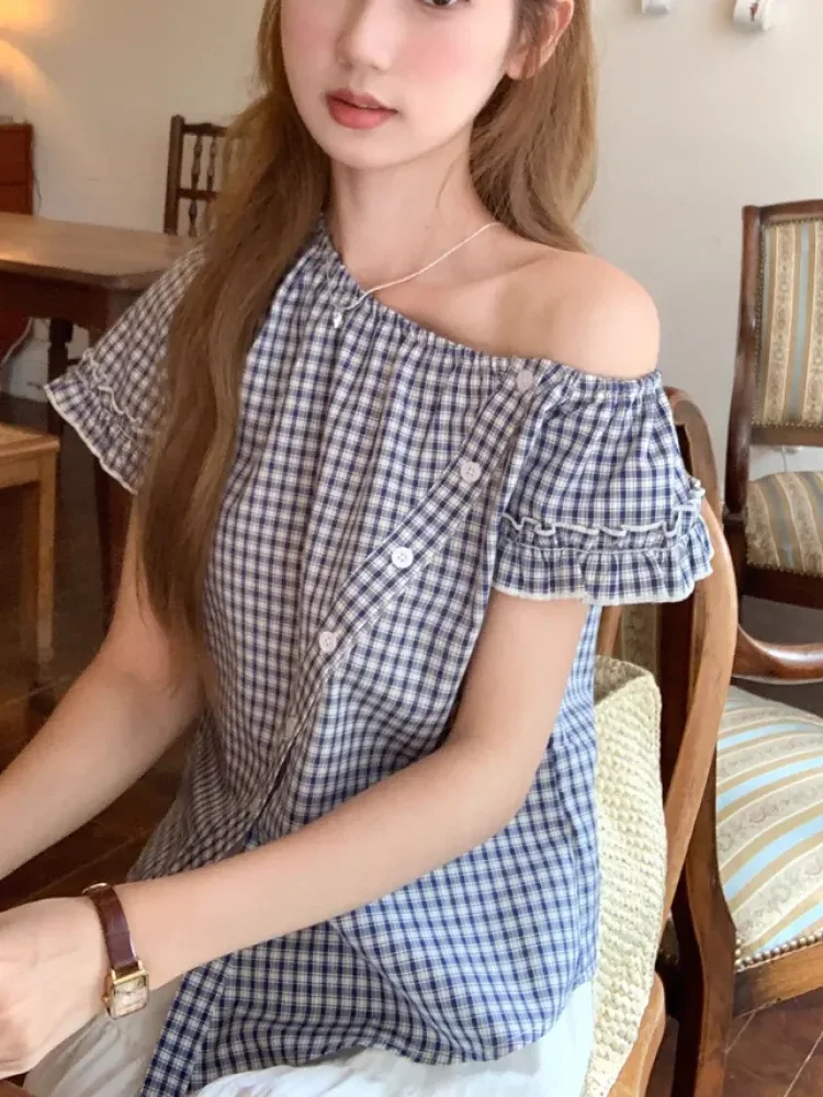 CHICMORE Kemeja off-shoulder off-shoulder untuk wanita