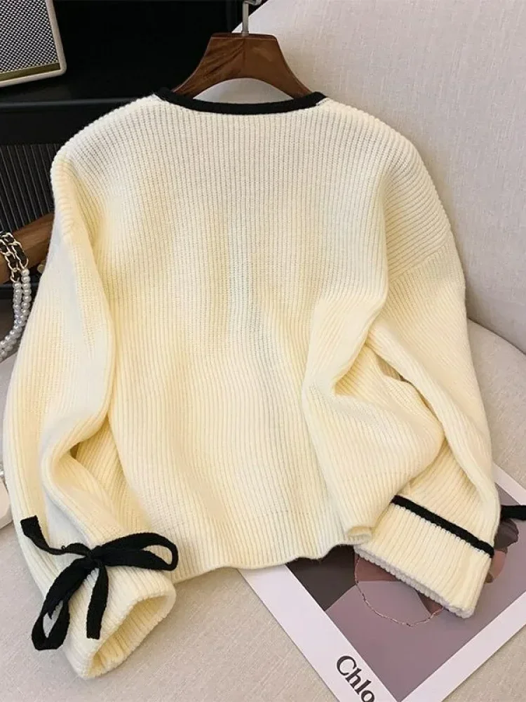 [DISKON KILAT]CHICMORE Atasan leher v-neck kardigan ramping lengan panjang untuk wanita