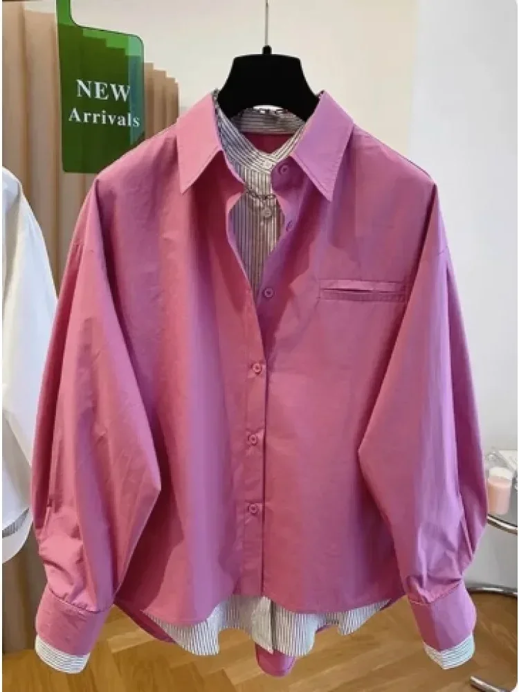 [NEW]CHICMORE Atasan kemeja wanita elegan dengan kancing aktif di depan