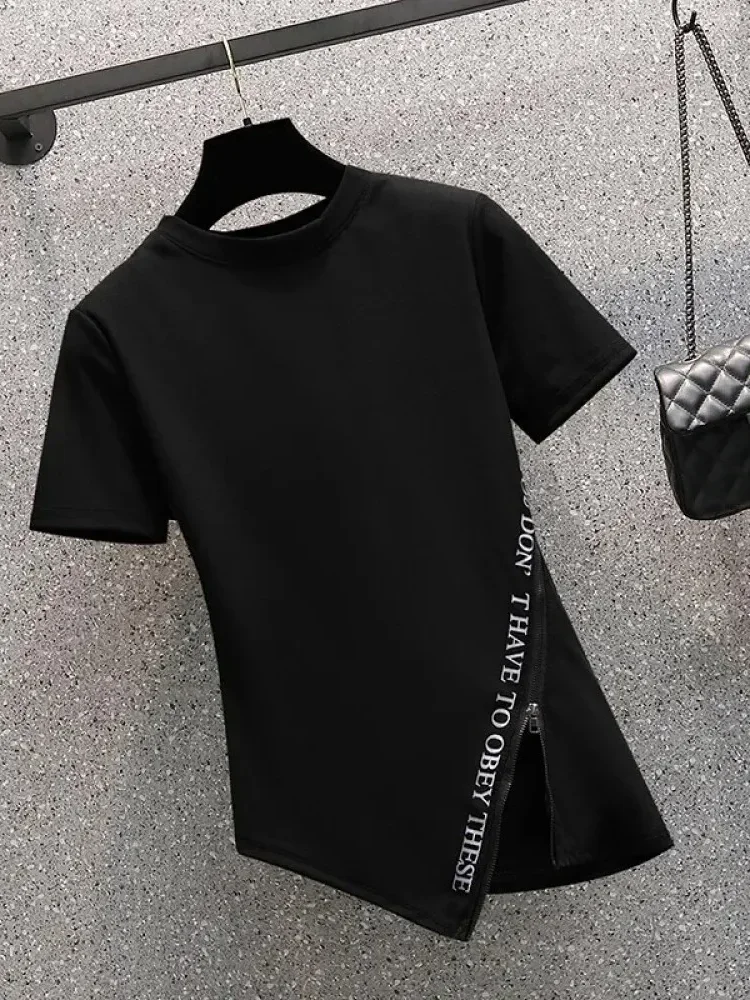 [DISKON KILAT]FADFAD Setelan dua potong wanita atasan blouse lengan pendek warna solid dan celana panjang longgar motif cetak