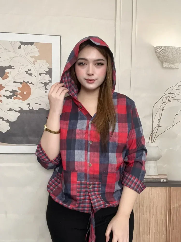 [READY STOCK]FADFAD Kemeja cetak temperamen gaya baru wanita atasan elegan