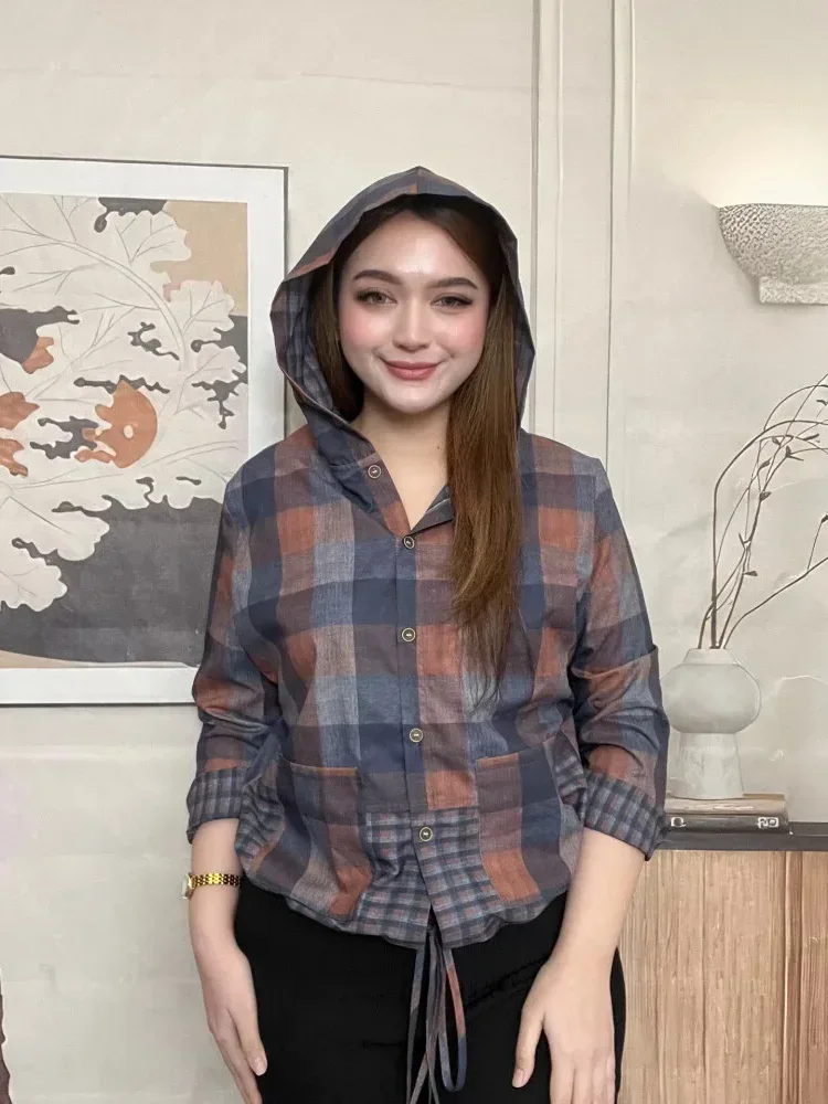 [READY STOCK]FADFAD Kemeja cetak temperamen gaya baru wanita atasan elegan