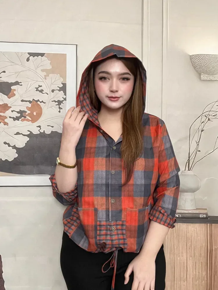 [READY STOCK]FADFAD Kemeja cetak temperamen gaya baru wanita atasan elegan