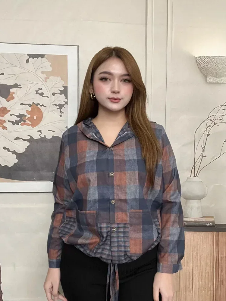 [READY STOCK]FADFAD Kemeja cetak temperamen gaya baru wanita atasan elegan