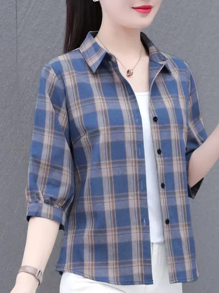 FADFAD Kemeja cetak temperamen gaya baru wanita atasan elegan