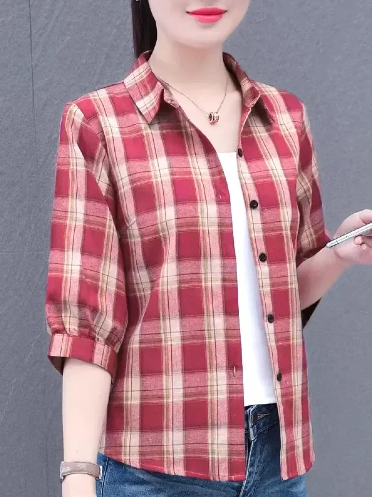 FADFAD Kemeja cetak temperamen gaya baru wanita atasan elegan