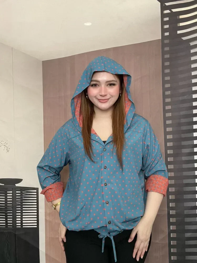 [READY STOCK]FADFAD Kemeja cetak temperamen gaya baru wanita atasan elegan