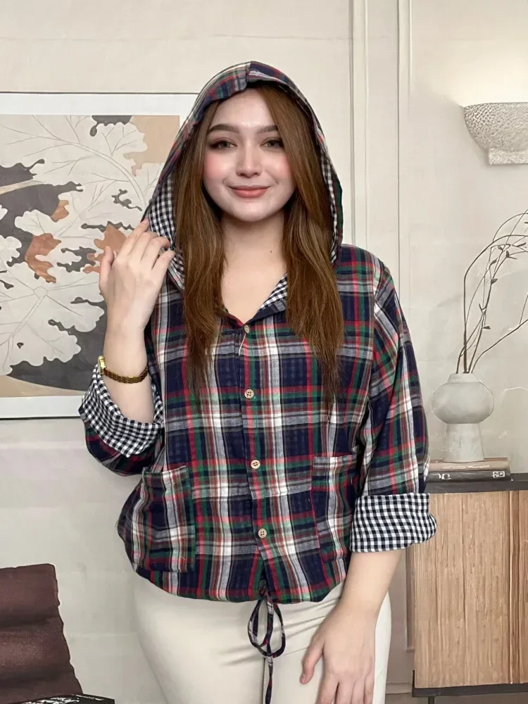 FADFAD Kemeja cetak temperamen gaya baru wanita atasan elegan